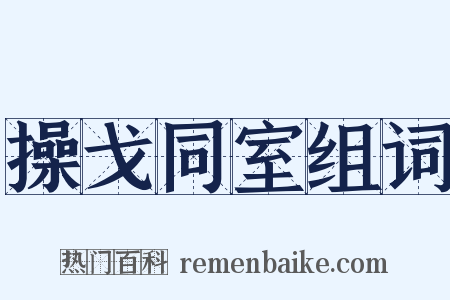 操戈同室组词是什么意思的图片